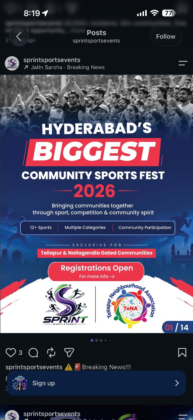 Tellapur Neighbourhood sports Fest 2026